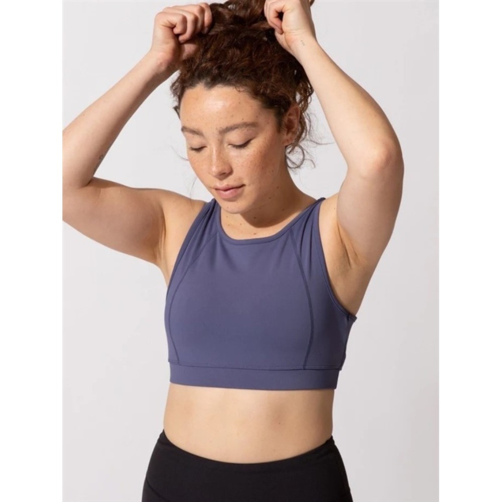 NWT Threads 4 Thought XL Eva Crossover Mesh Sports Bra TWA5124 Indigo Sea 110677